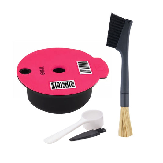 ICafilas YB01 Reusable Coffee Filter, Color: Pink+Double Head Brush(60ml) - Coffee Machine Parts by iCafilas | Online Shopping UK | buy2fix