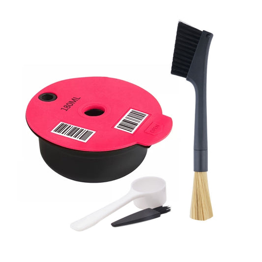 ICafilas YB01 Reusable Coffee Filter, Color: Pink+Double Head Brush(180ml) - Coffee Machine Parts by iCafilas | Online Shopping UK | buy2fix