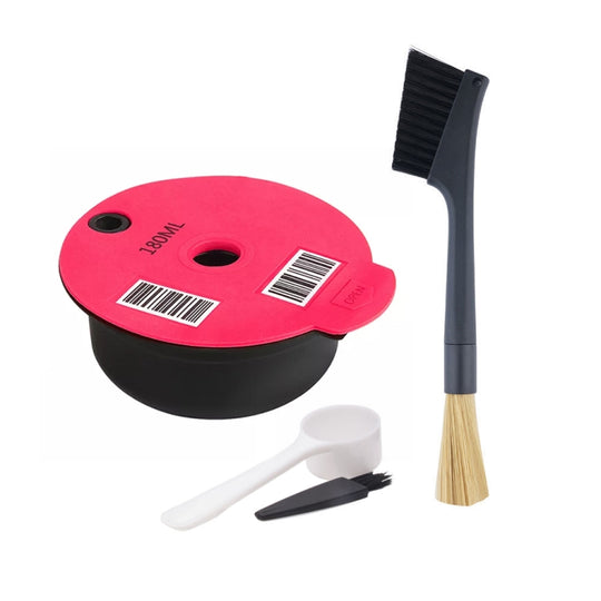 ICafilas YB01 Reusable Coffee Filter, Color: Pink+Double Head Brush(180ml)