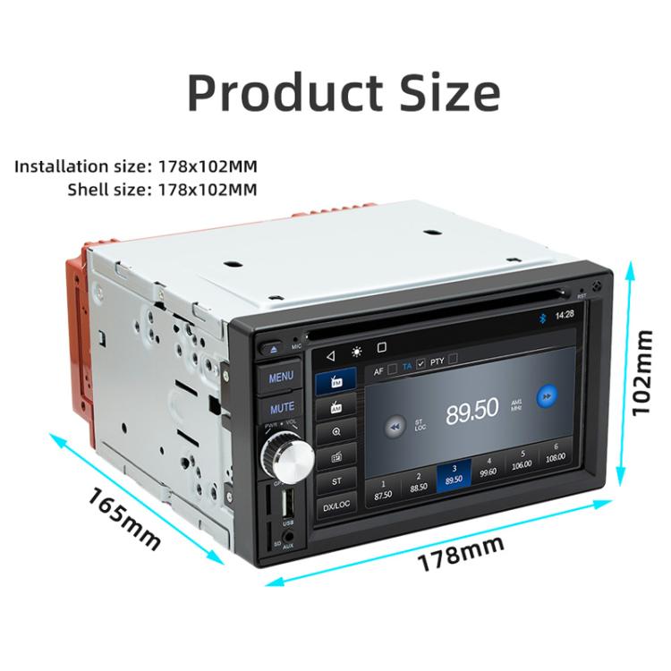 6.2 inch Bluetooth AUX Mobile Phone Interconnection USB Interface Car DVD(S4800) - Car MP3 & MP4 & MP5 by buy2fix | Online Shopping UK | buy2fix