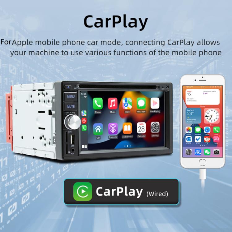 6.2 inch Bluetooth AUX Mobile Phone Interconnection USB Interface Car DVD(S4800) - Car MP3 & MP4 & MP5 by buy2fix | Online Shopping UK | buy2fix