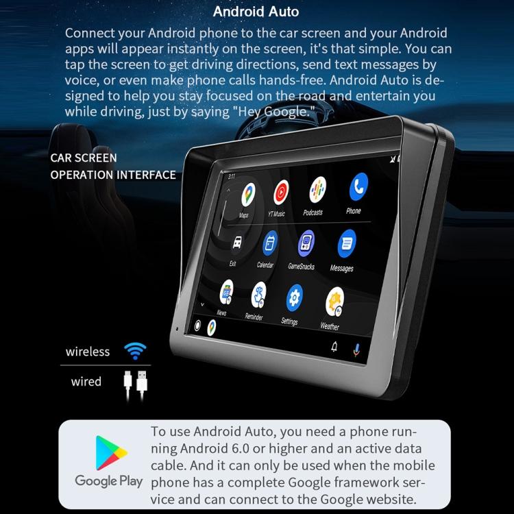 7 inch AHD Wireless CarPlay Car MP5 Player, Support Mobile Phone Interconnection(With Camera) - Car MP3 & MP4 & MP5 by buy2fix | Online Shopping UK | buy2fix