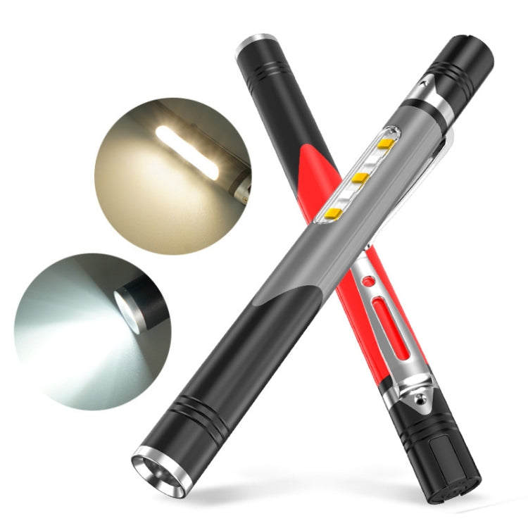 B35 XPG+LED Mini Pen Light Three Light Sources Convenient Flashlights(Grey) - LED Flashlight by buy2fix | Online Shopping UK | buy2fix