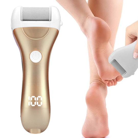 Electric Foot Grinder Digital Display USB Pedicure Peeling(Gold)