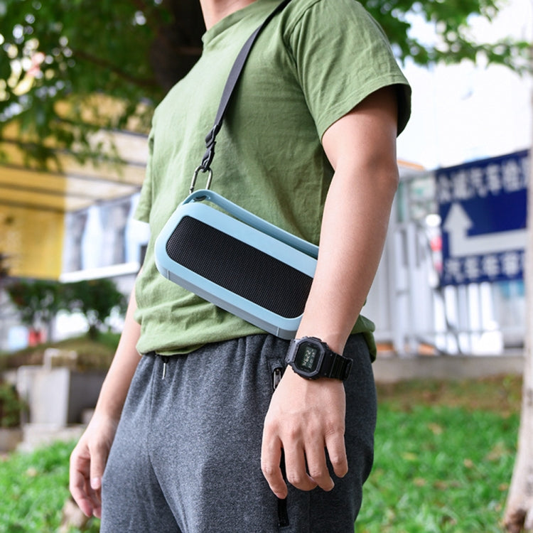 For Bose SoundLink Flex Bluetooth Speaker Silicone Protective Case Cover With Shoulder Strap(Blue) - Protective Case by buy2fix | Online Shopping UK | buy2fix