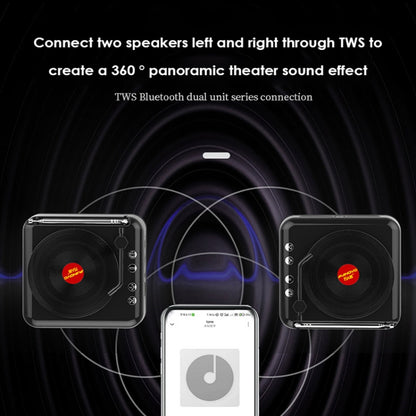 Manovo H3 Retro Vinyl Record Player Shape Mini Bluetooth Speaker, Color: White - Desktop Speaker by buy2fix | Online Shopping UK | buy2fix