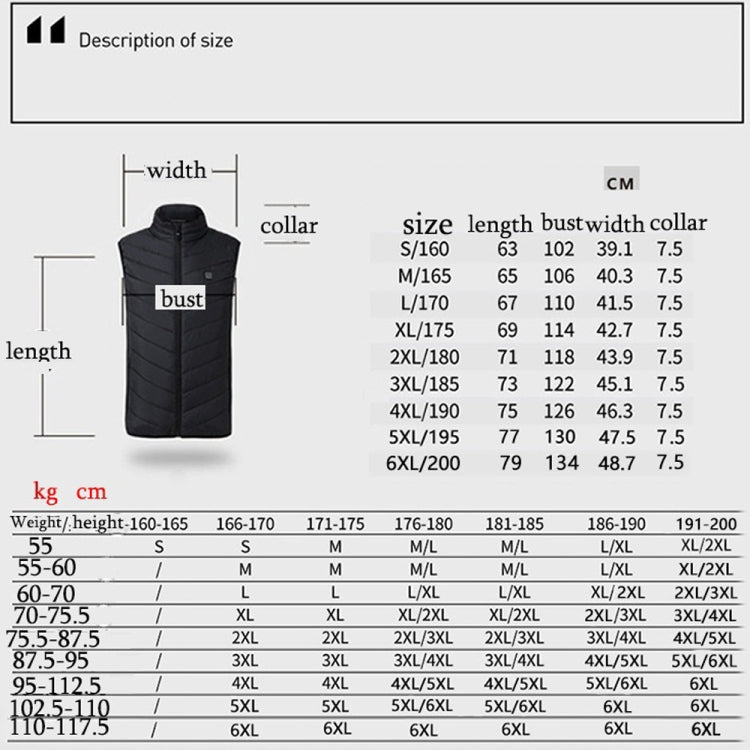 11 Area Double Control Black USB Electric Heating Undershirt Intelligent Warm Vest(6XL) - Down Jackets by buy2fix | Online Shopping UK | buy2fix