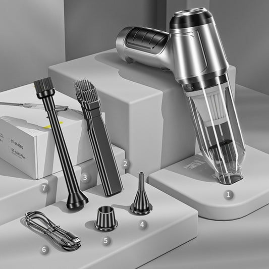 SUITU Car Wireless Wet And Wet Charging Handheld Vacuum Cleaner, Style: Brushless Silver Gray by SUITU