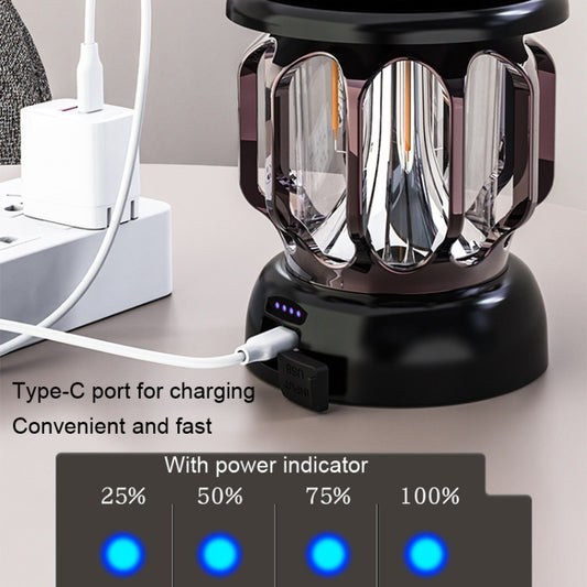 LH-B46 LED Retro Tent Light Convenient USB Charging Camping Light(White) by buy2fix