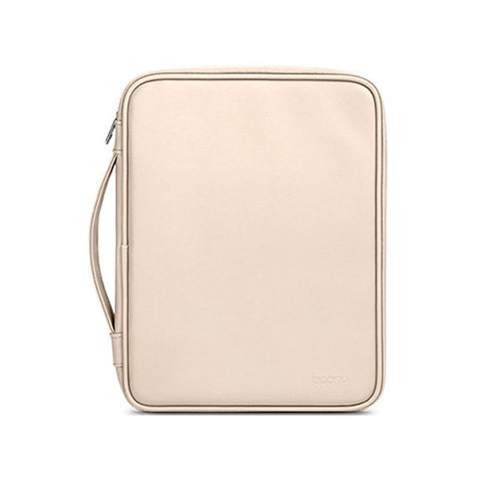 Baona BN-Q015 Leather Waterproof Shock Absorbing Handheld Tablet Bag, Size: 12.9 inches(Apricot)