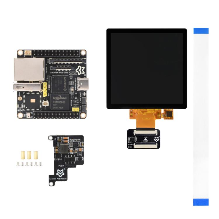 Luckfox Pico Ultra B RV1106G2 0.5TOPS Micro Linux Development Board Integrated Processor without Wi-Fi/With PoE, Specification: 480x480 Touch Screen - Arduino Nucleo Accessories by Luckfox | Online Shopping UK | buy2fix