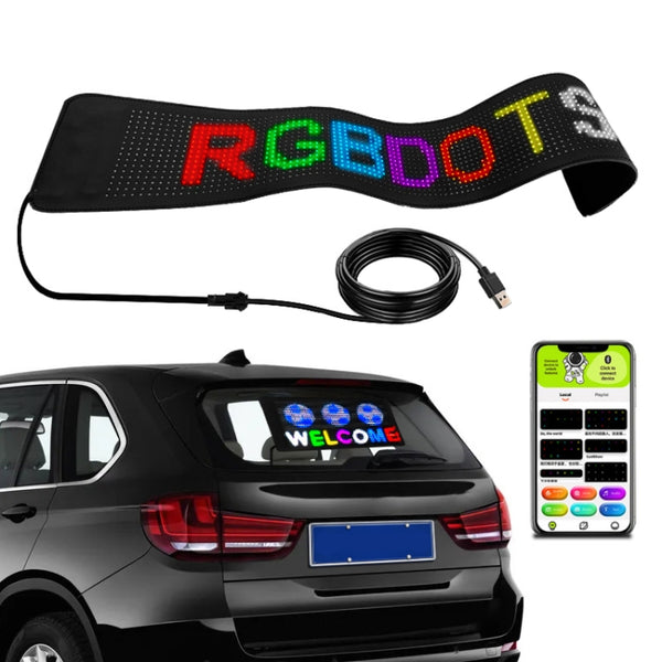 S3296RGB 672x218mm Car LED Flexible Display Cell Phone APP Control Bluetooth Connection by buy2fix
