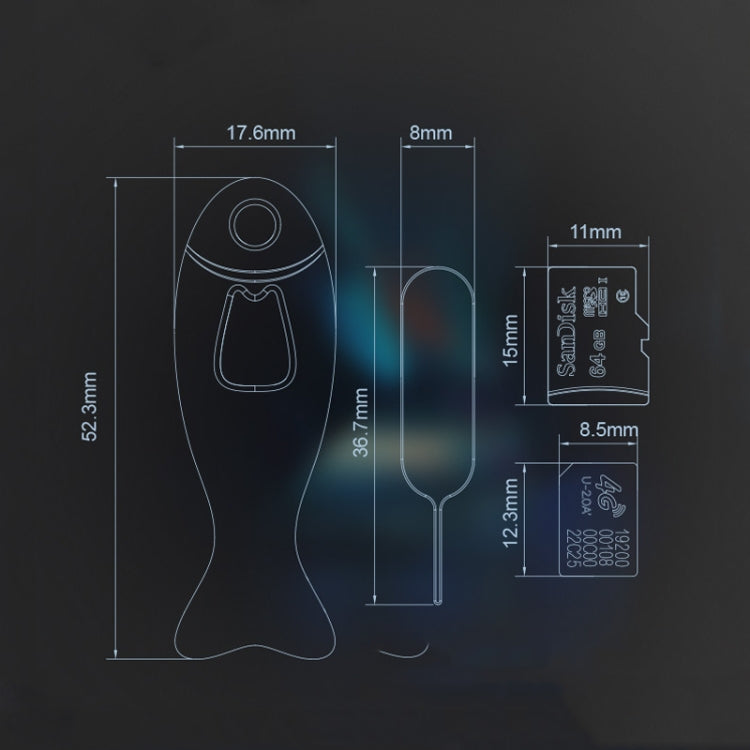 SC01 Phone Card Removal Needle Anti-Loss Card Extractor Card Opening Needle Cover(Red) - SIM Card Tool by buy2fix | Online Shopping UK | buy2fix
