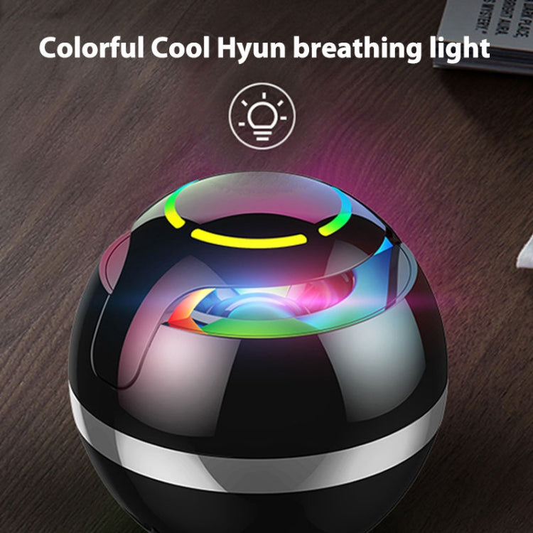 GS009 Bluetooth 4.2 Round Ball Small Speaker With Colorful Light Support TF Card / FM(White) - Desktop Speaker by buy2fix | Online Shopping UK | buy2fix
