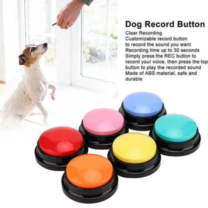 Pet Communication Button Dog Vocal Box Recording Vocalizer, Style: Recording Model(Orange) - Training Aids by buy2fix | Online Shopping UK | buy2fix