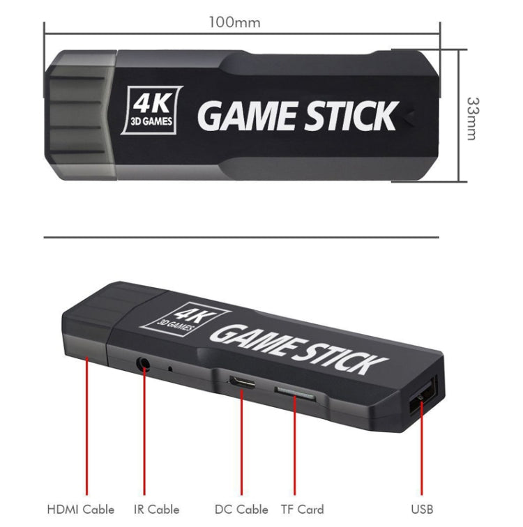 GD10 2.4G Wireless 4K HD TV Game Console PSP Game Box 32G Built-in 15,000 Games by buy2fix