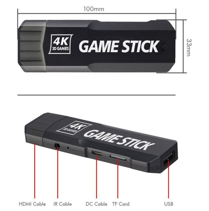 GD10 2.4G Wireless 4K HD TV Game Console PSP Game Box 64G Built-in 30,000 Games by buy2fix