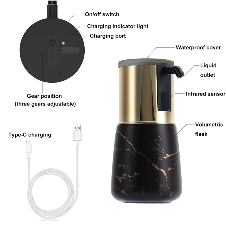 GM-TP2011-SCt Ceramic Infrared Sensor Soap Dispenser Liquid Hand Washing Machine(Gold) - Soap Dispenser by buy2fix | Online Shopping UK | buy2fix