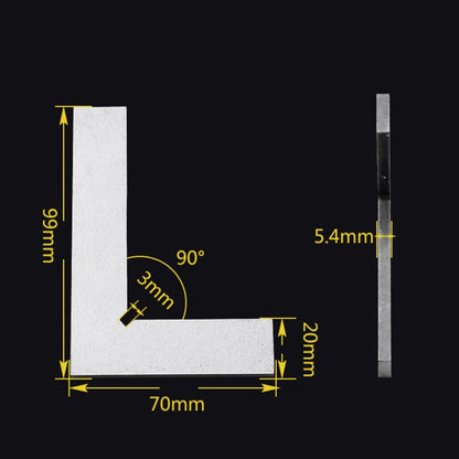 100x70cm Knife Angle Ruler 90 Degree High Precision Carbon Steel Right Angle Ruler by buy2fix