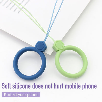 10pcs Gemstone  Finger Ring Silicone Cell Phone Lanyard U Disk Rope(Lilac Violet) - Lanyards & Wrist Straps by buy2fix | Online Shopping UK | buy2fix