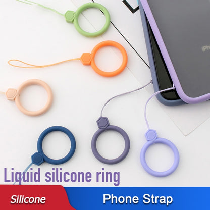 10pcs Gemstone  Finger Ring Silicone Cell Phone Lanyard U Disk Rope(Matcha Green) - Lanyards & Wrist Straps by buy2fix | Online Shopping UK | buy2fix