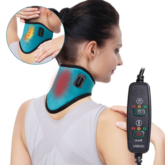 USB Electric Heating Neck Protector Graphene Neck Pain Relief Tool(Rose Red) by buy2fix