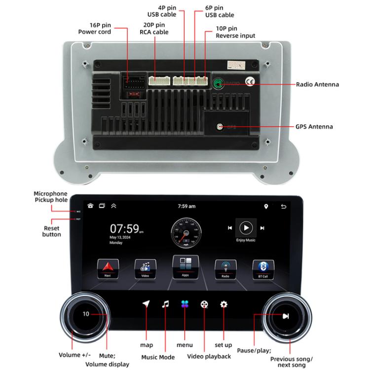 10.1 inch IPS Display + 2.5D Touch Screen Bluetooth FM Radio Car Navigation Machine, Memory: 2+64G - Car MP3 & MP4 & MP5 by buy2fix | Online Shopping UK | buy2fix