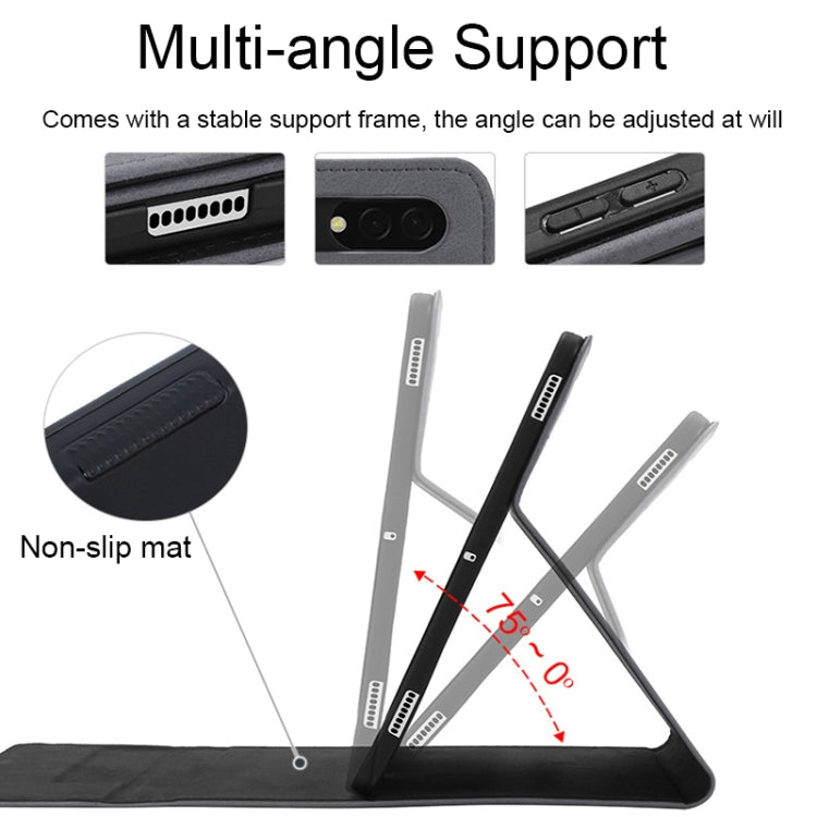 For Samsung S8+/S7 FE/S7+ GM 12.4 inch Adjustable Tablet Waterproof Anti-drop Protective Cover(Black) - Galaxy Tab S7 FE by buy2fix | Online Shopping UK | buy2fix