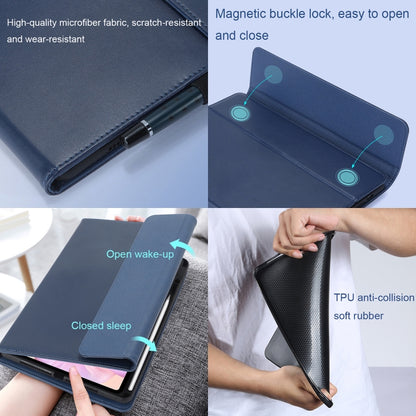 For Huawei MatePad Pro 12.6 inches Microfiber Lambskin Rotatable Magnetic Tablet Protective Cover(Gray) - Huawei by buy2fix | Online Shopping UK | buy2fix