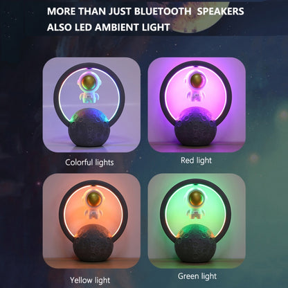 Y-598 Suspended Astronaut Bluetooth Speaker RGB Light Subwoofer Ornament,Spec: 598B Silver - Desktop Speaker by buy2fix | Online Shopping UK | buy2fix