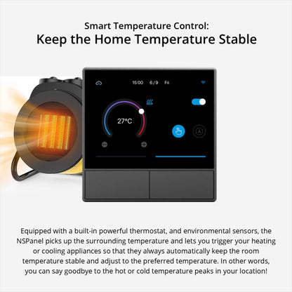 Sonoff NSPanel WiFi Smart Scene Switch Thermostat Temperature All-in-One Control Touch Screen, US Plug (White) - Smart Switch by Sonoff | Online Shopping UK | buy2fix