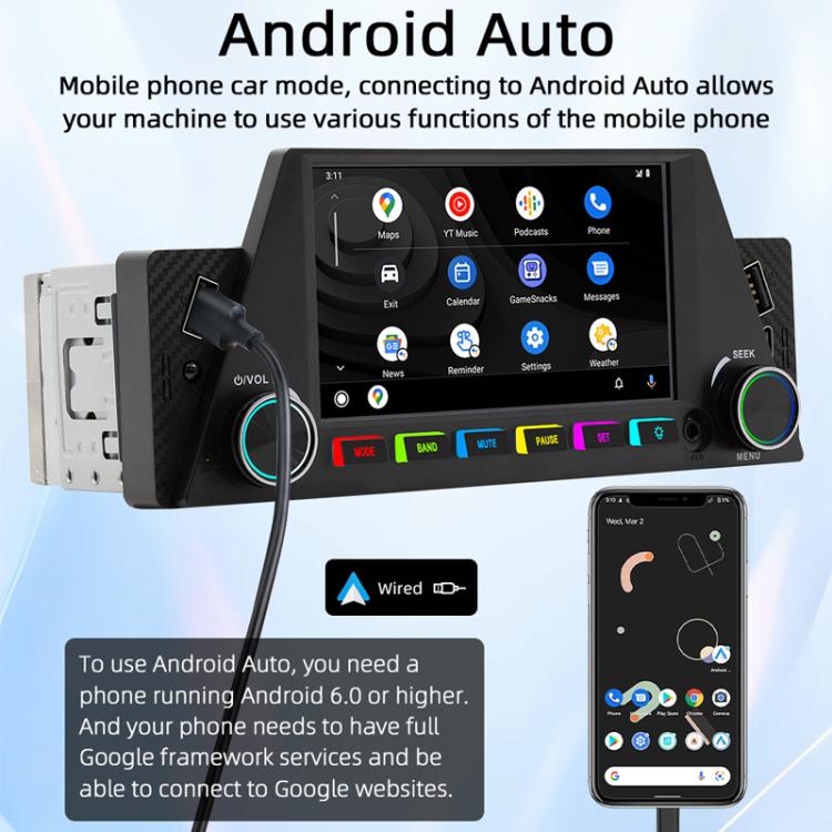 4.7 inch AUTO/CarPlay Navigation Bluetooth FM Radio Car MP5(161C) - Car MP3 & MP4 & MP5 by buy2fix | Online Shopping UK | buy2fix
