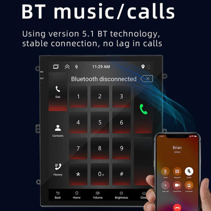 9.7 inch Vertical Screen Bluetooth Radio Android 13 GPS Navigation Device, Memory: 2+64G - Car MP3 & MP4 & MP5 by buy2fix | Online Shopping UK | buy2fix