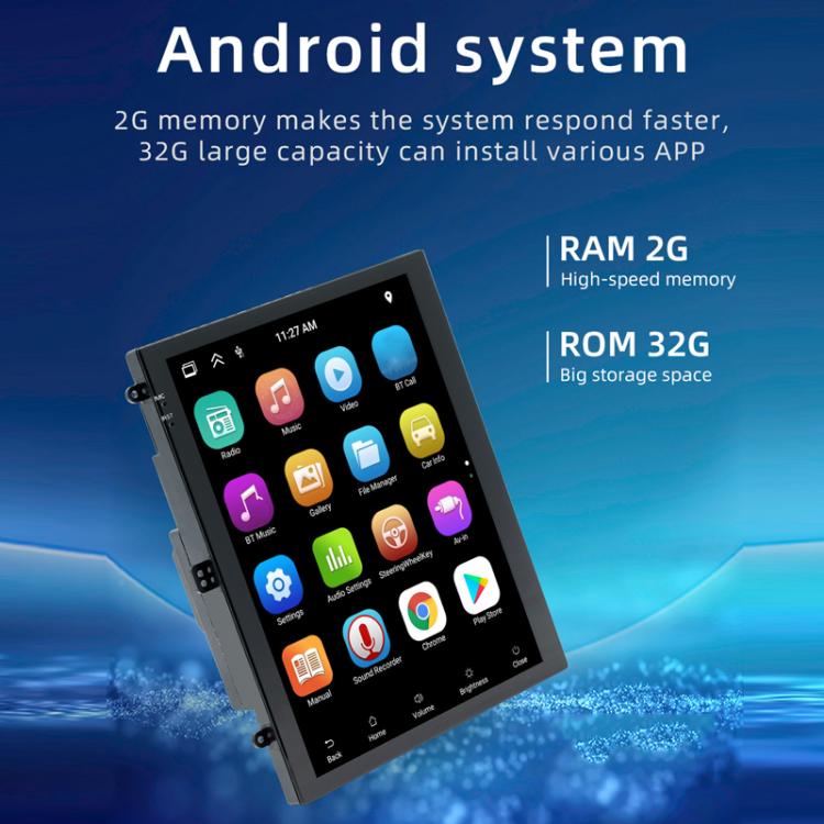 9.7 inch Vertical Screen Bluetooth Radio Android 13 GPS Navigation Device, Memory: 2+64G - Car MP3 & MP4 & MP5 by buy2fix | Online Shopping UK | buy2fix