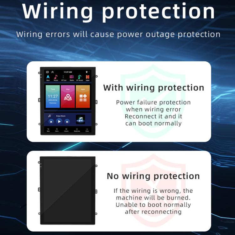 9.7 inch Vertical Screen Bluetooth Radio Android 13 GPS Navigation Device, Memory: 2+64G - Car MP3 & MP4 & MP5 by buy2fix | Online Shopping UK | buy2fix