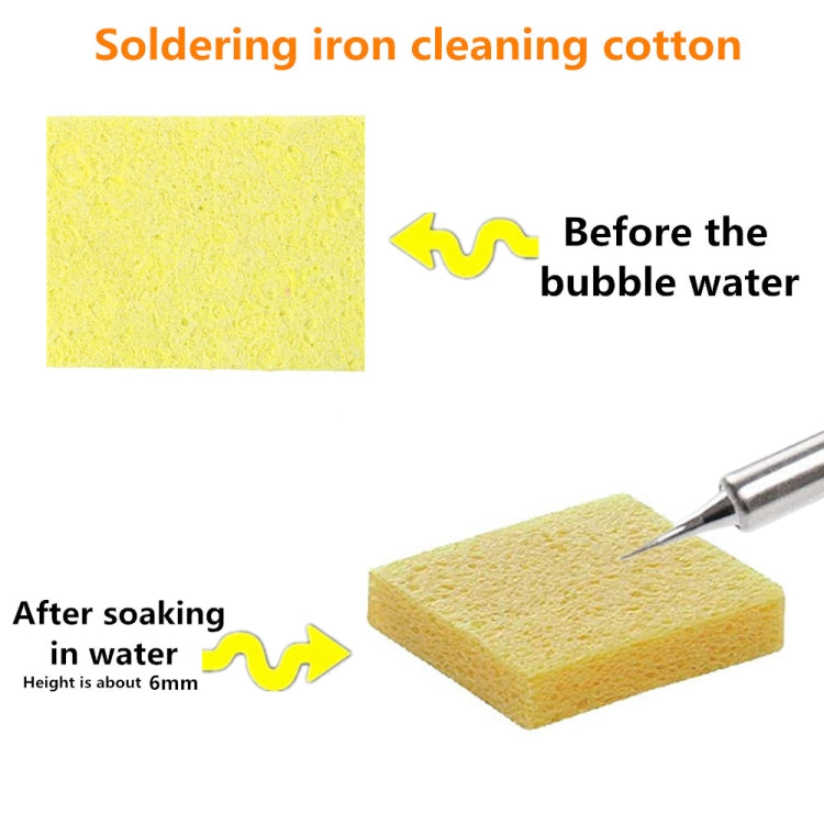 10pcs Soldering Iron Tin Remover Cleaning Cotton Wood Pulp Sponge,Spec: Thin Rectangular 3.5x5cm - Others by buy2fix | Online Shopping UK | buy2fix