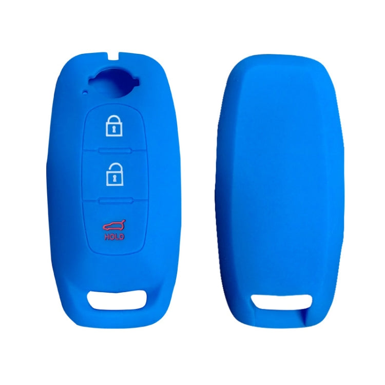 For 2023 Nissan Altima 2pcs Three-Button Key Silicone Protective Case(Sea Blue) by buy2fix