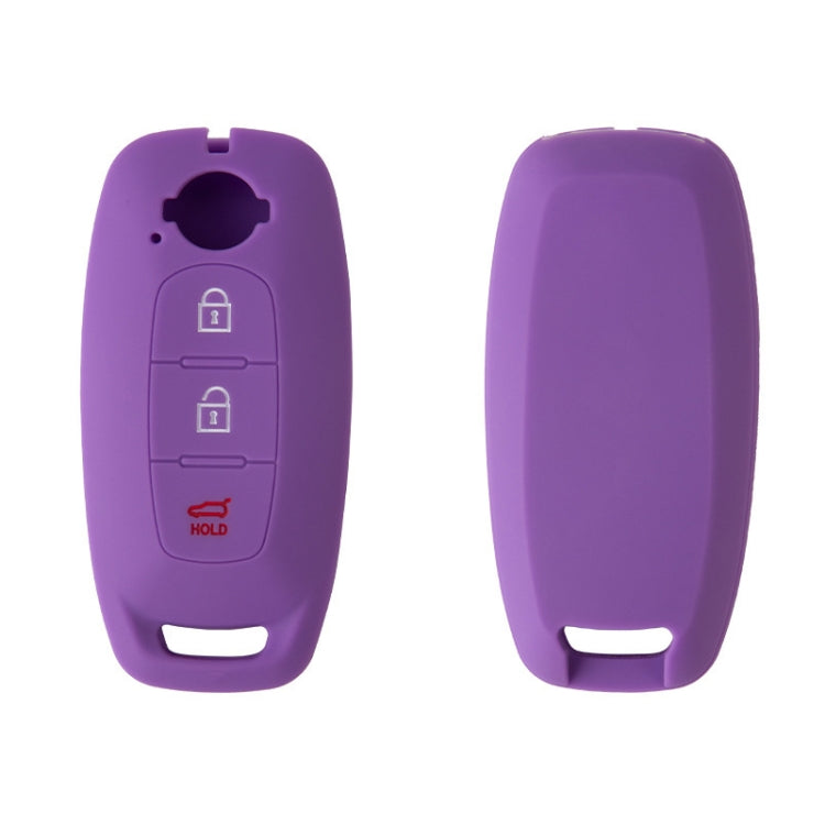 For 2023 Nissan Altima 2pcs Three-Button Key Silicone Protective Case(Purple) by buy2fix