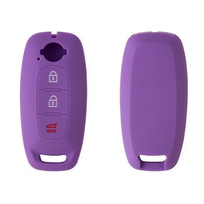 For 2023 Nissan Altima 2pcs Three-Button Key Silicone Protective Case(Purple) by buy2fix