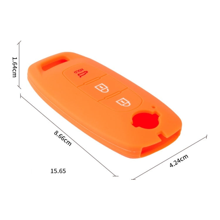 For 2023 Nissan Altima 2pcs Three-Button Key Silicone Protective Case(Luminous Blue) by buy2fix