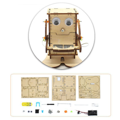Robot Eating Coins Kids DIY Science Toy Educational Scientific Experiment Kit Wood Craft - Others by buy2fix | Online Shopping UK | buy2fix