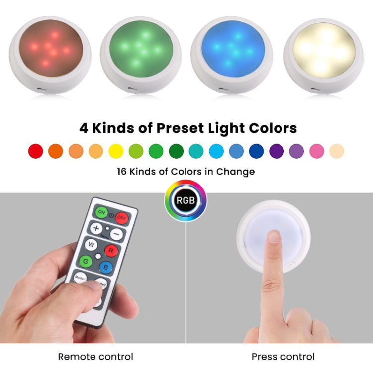 Ambience Pat Light Bedside Eye Protection Night Light, Color: RGBW Color Light Charging(1pcs No Remote Control) by buy2fix