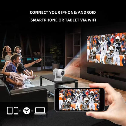 J1 1280 X 720P Projector WiFi 6 Android 11 System Supports Mirroring Screen EU Plug - LED Projector by buy2fix | Online Shopping UK | buy2fix