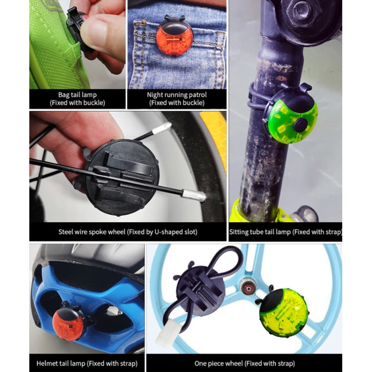 Ladybug Wheel Light Children Balance Bike Bicycle Hub Light, Color: Manual Green by buy2fix