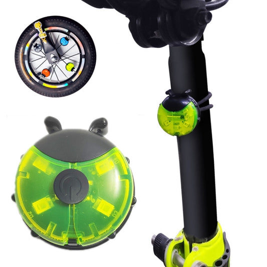 Ladybug Wheel Light Children Balance Bike Bicycle Hub Light, Color: Manual Green by buy2fix