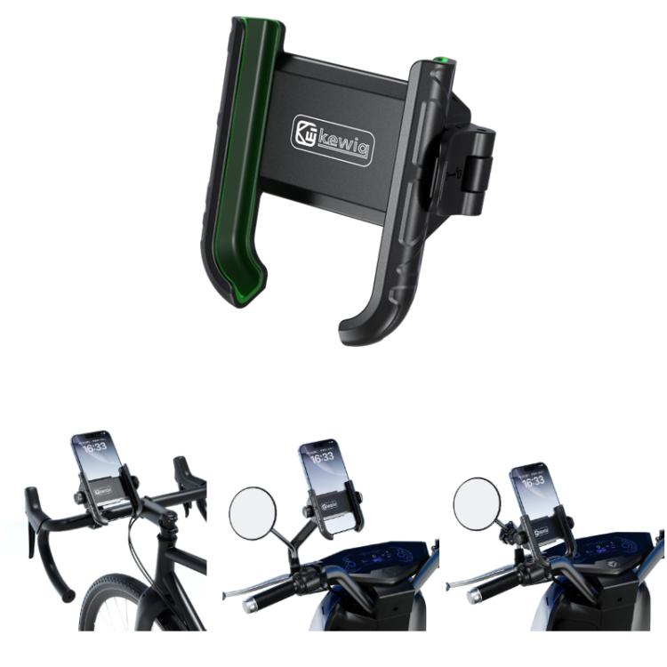 Kewig Motorcycle Bicycle Non-Blocking Mobile Phone Camera Navigation Bracket(M29-C2) - Holder by kewig | Online Shopping UK | buy2fix