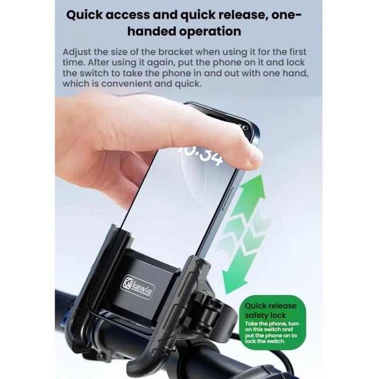 Kewig Motorcycle Bicycle Non-Blocking Mobile Phone Camera Navigation Bracket(M29-C3) - Holder by kewig | Online Shopping UK | buy2fix