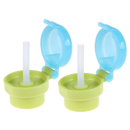 2pcs CJ07205 Baby Straw Lids Portable Drinking Straw Lids for Children(Green) - Drinking Tools by buy2fix | Online Shopping UK | buy2fix