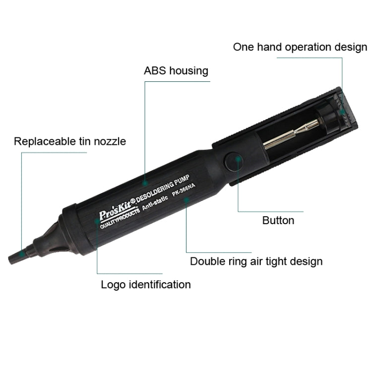 ProsKit  8PK-366NA Anti-Static Powerful Tin Suction - Desoldering Pump by ProsKit | Online Shopping UK | buy2fix