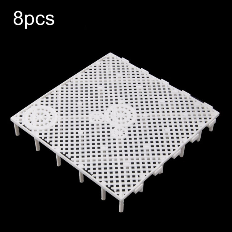 8pcs Fish Tank Bottom Filter Board Sand Mat(White Tablet) - Filters & Accessories by buy2fix | Online Shopping UK | buy2fix